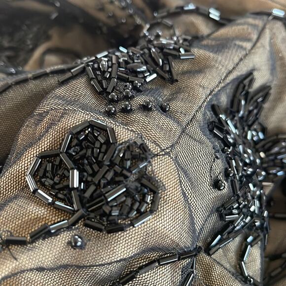 Bob Mackie Special Occasion Beaded Long Sleeve Bodysuit Black Size S - Picture 14 of 14